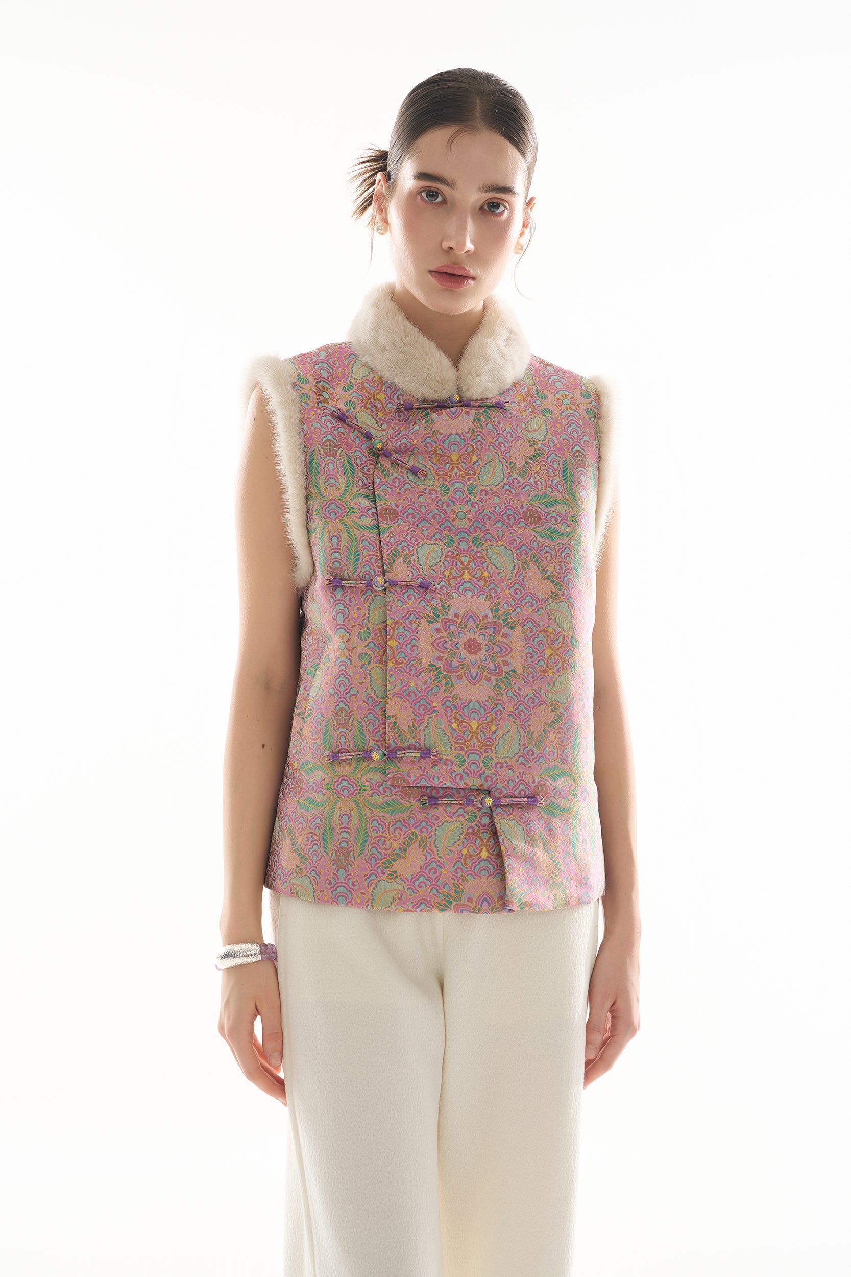 Bao Xiang flower│Tanks & Camis │Song brocade